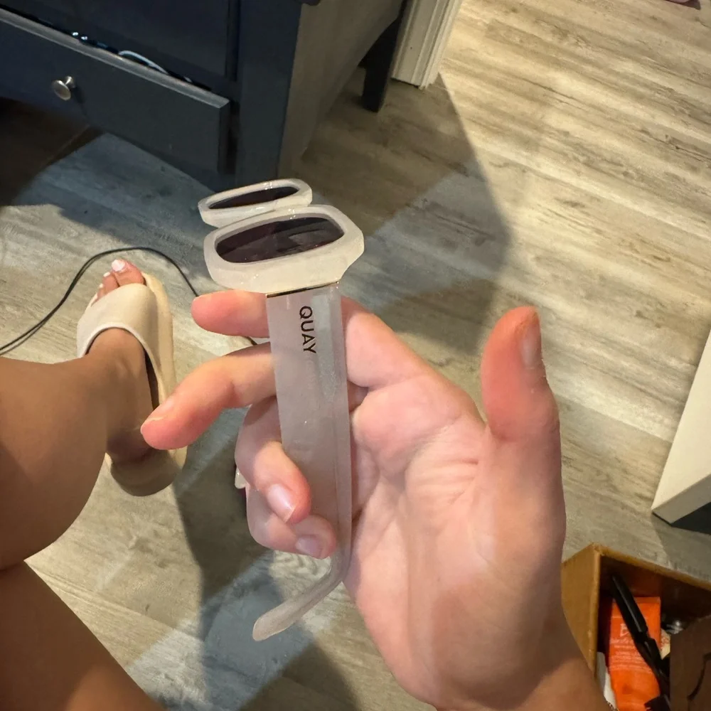 Quay Australia Transparent and Black Tech Glasses